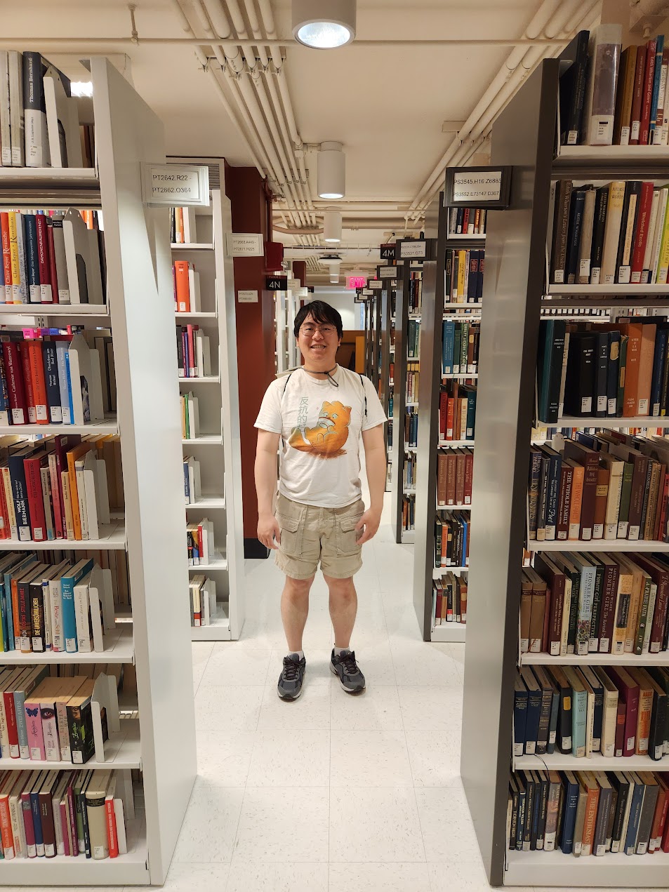 Ryan in a library